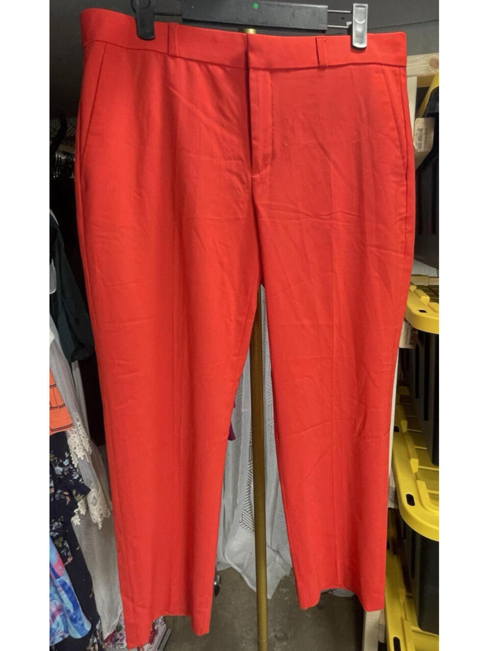 Banana Republic Avery Red Wool Blend Dress Pants Straight Leg Career 8 EUC